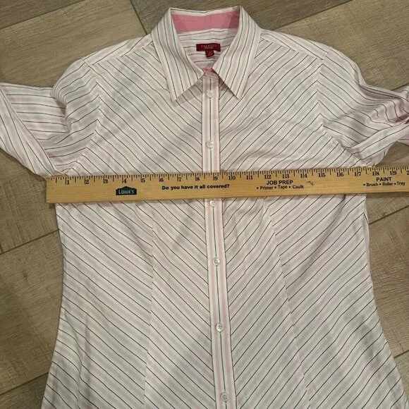 TALBOTS WOMENS PINK LONG SLEEVE BUTTON UP SHIRT SIZE 4 PINK - Picture 5 of 7